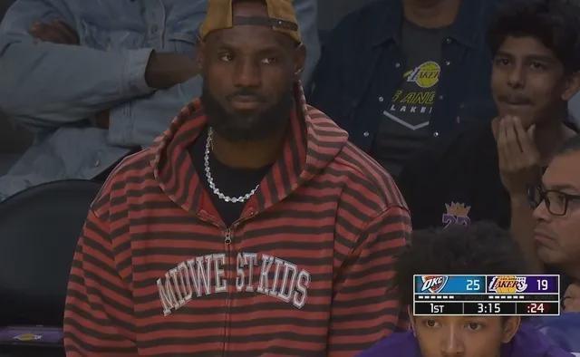 湖人三巨头伤退对阵雷霆惨败，雷霆全员披挂狂